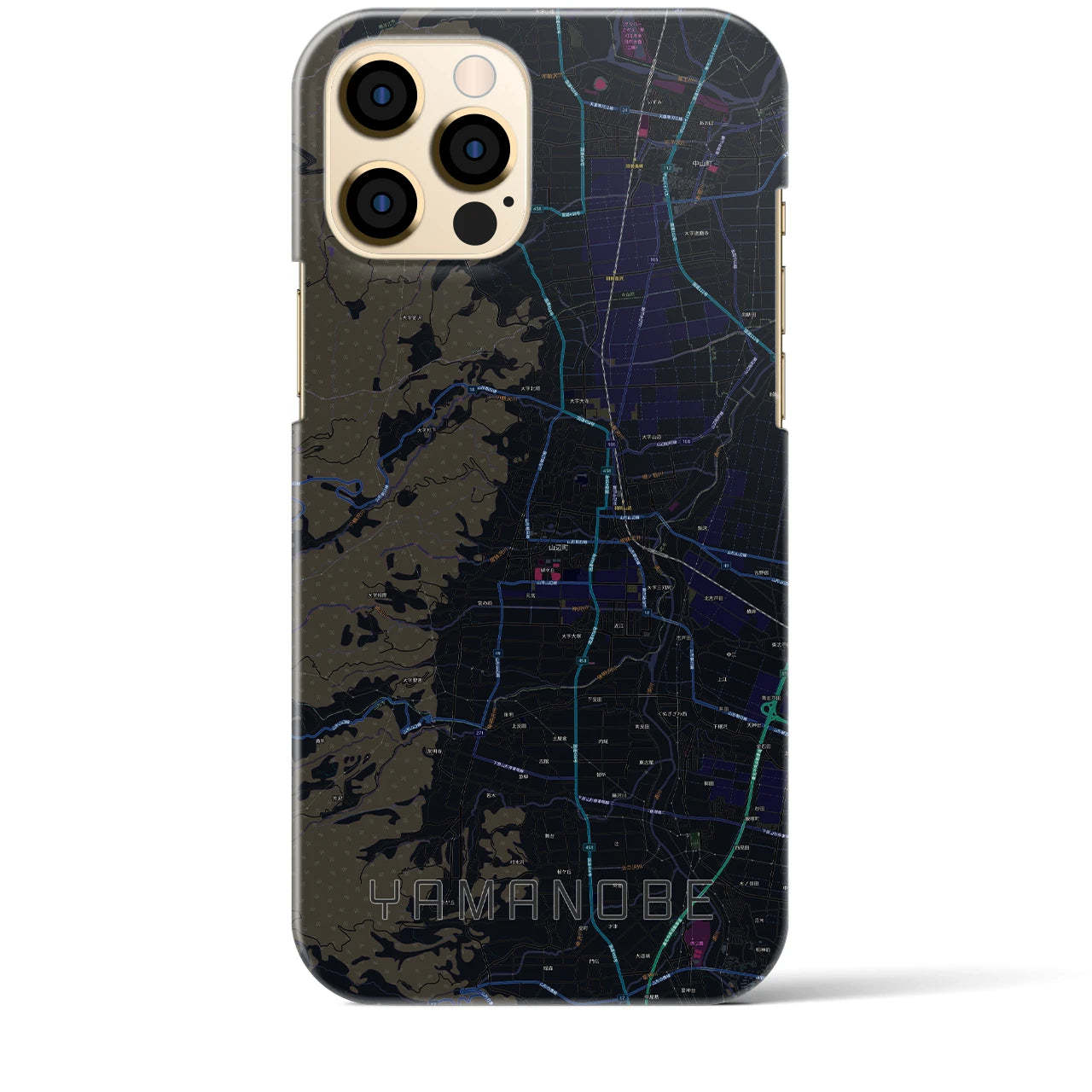 【山辺(山形県)】地図柄iPhoneケース(バックカバータイプ)