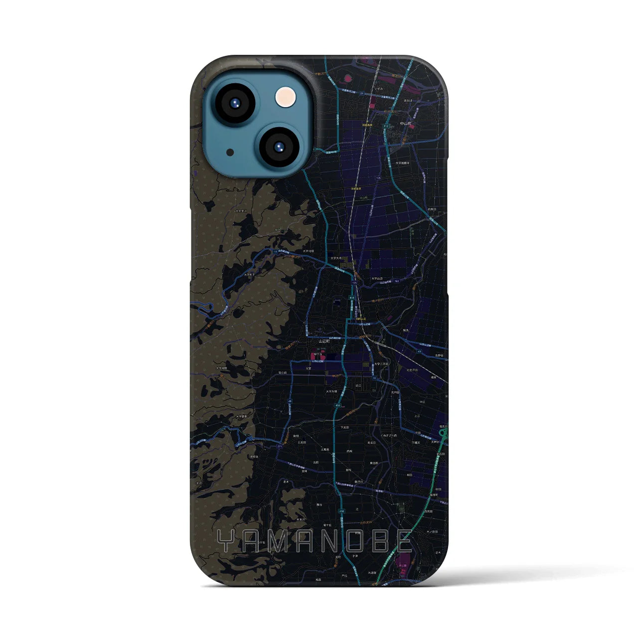【山辺(山形県)】地図柄iPhoneケース(バックカバータイプ)