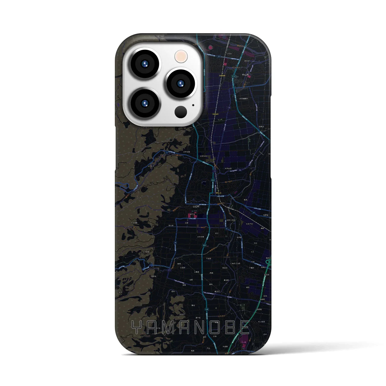 【山辺(山形県)】地図柄iPhoneケース(バックカバータイプ)