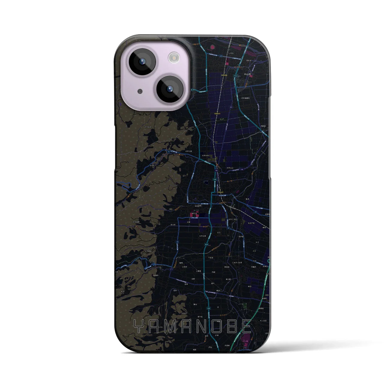 【山辺(山形県)】地図柄iPhoneケース(バックカバータイプ)