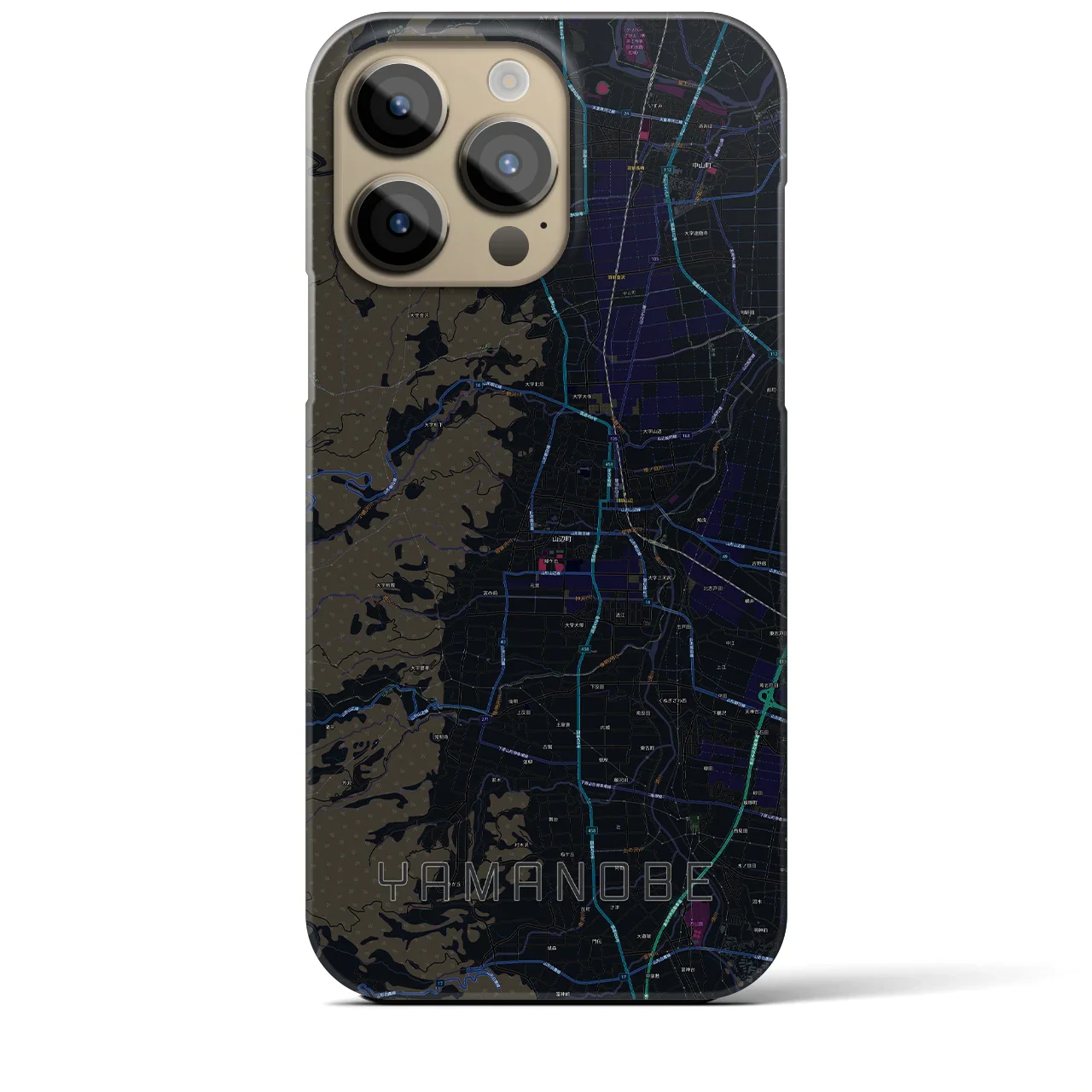 【山辺(山形県)】地図柄iPhoneケース(バックカバータイプ)