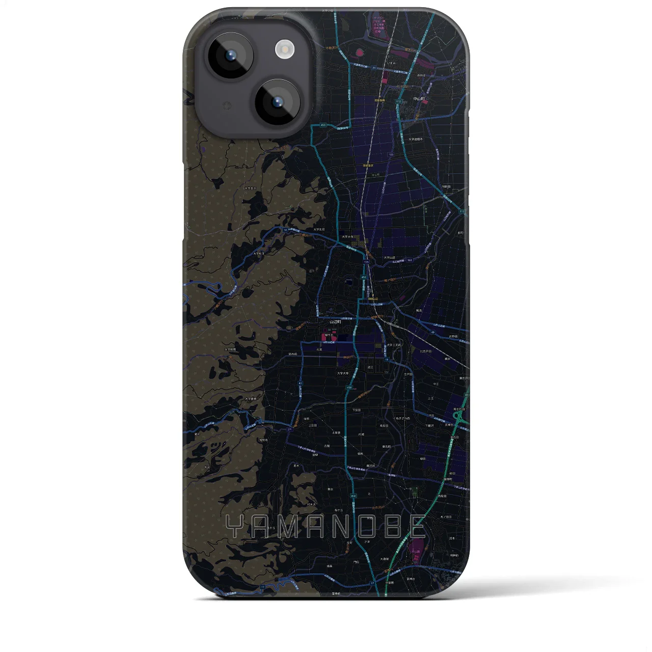 【山辺(山形県)】地図柄iPhoneケース(バックカバータイプ)