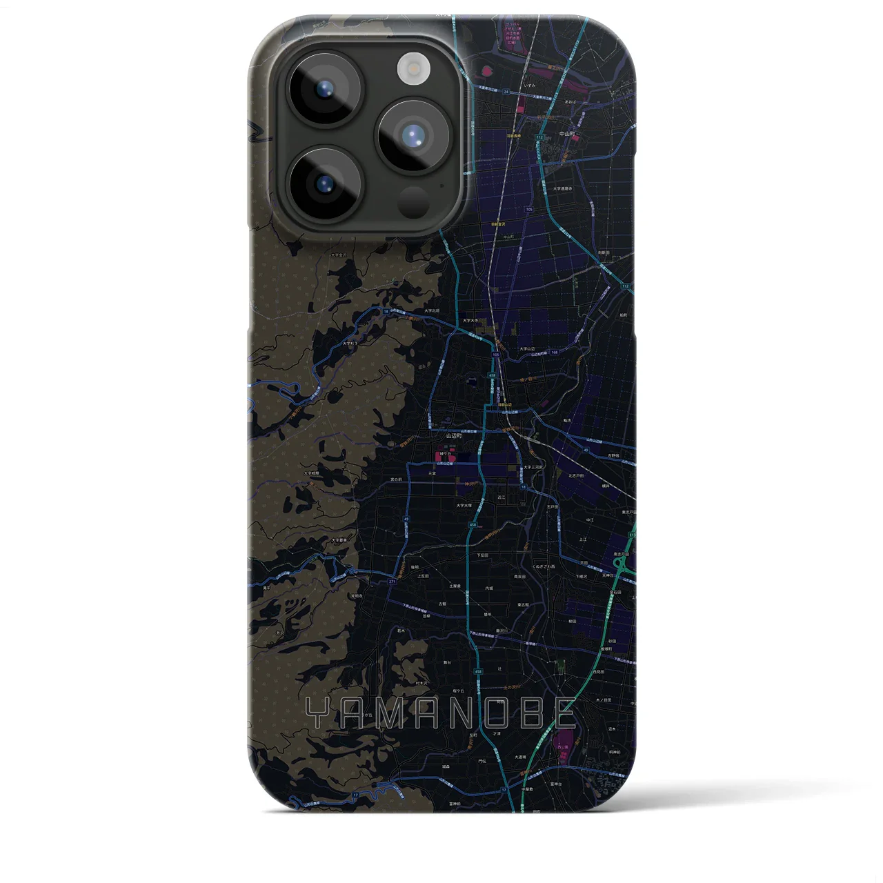 【山辺(山形県)】地図柄iPhoneケース(バックカバータイプ)