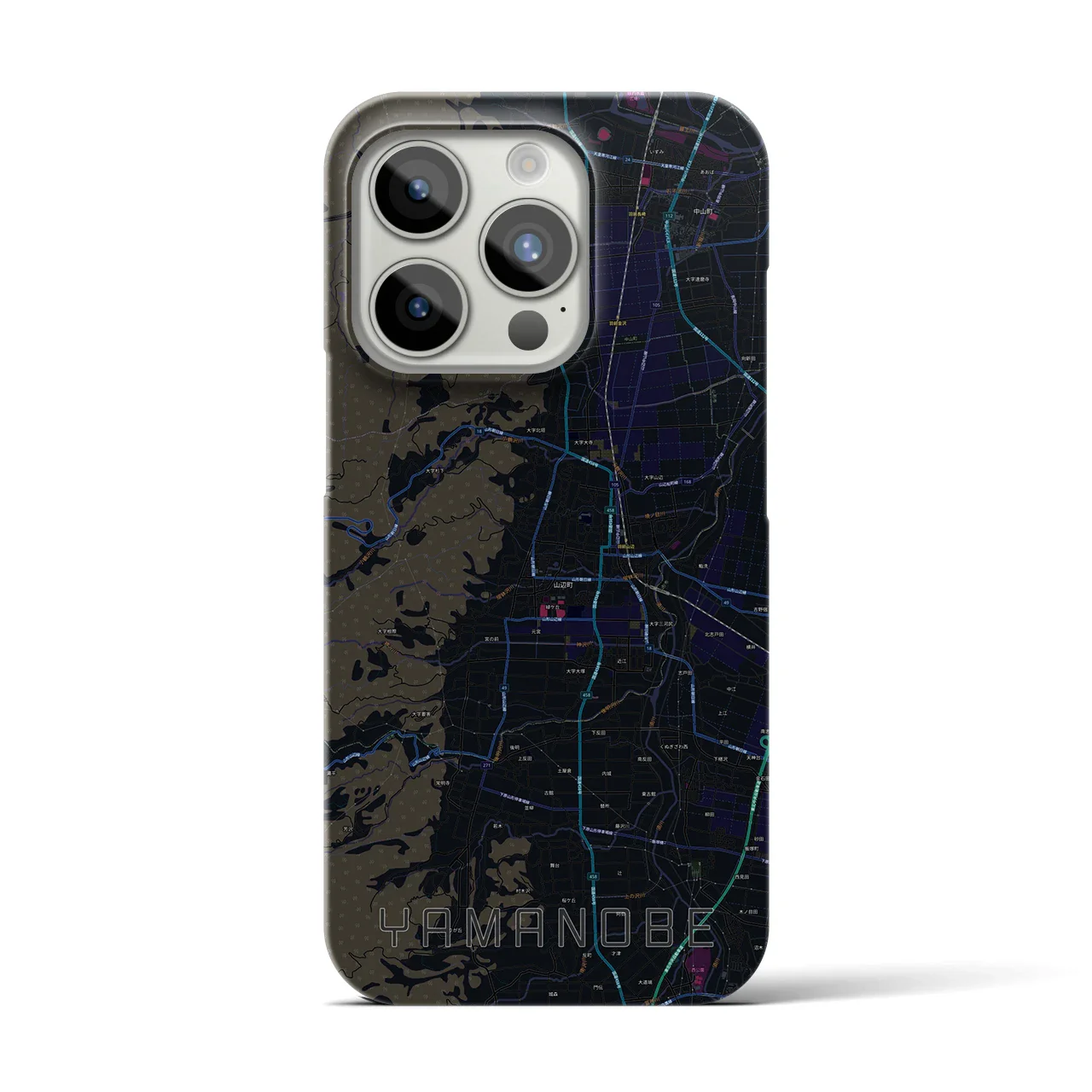 【山辺(山形県)】地図柄iPhoneケース(バックカバータイプ)