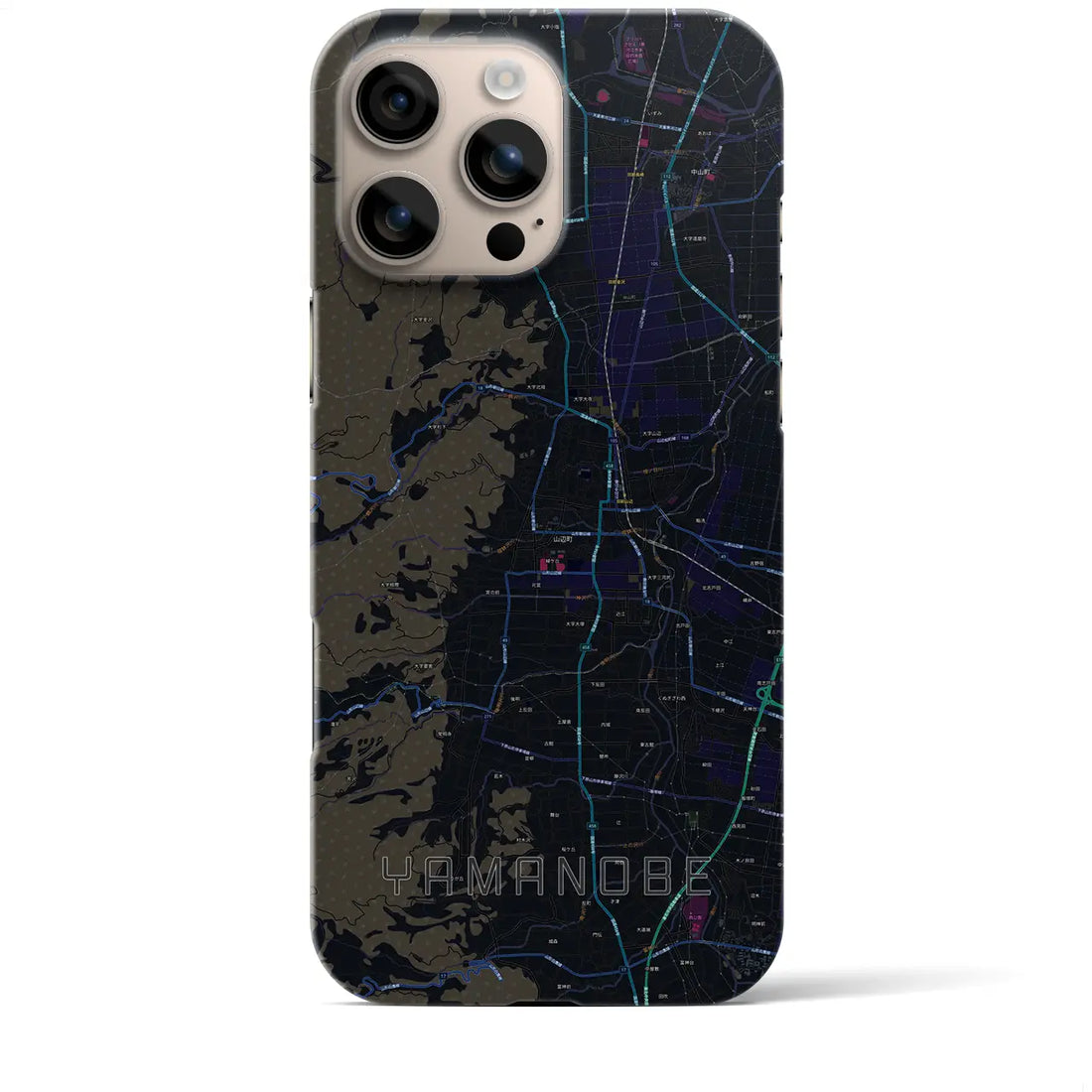 【山辺(山形県)】地図柄iPhoneケース(バックカバータイプ)