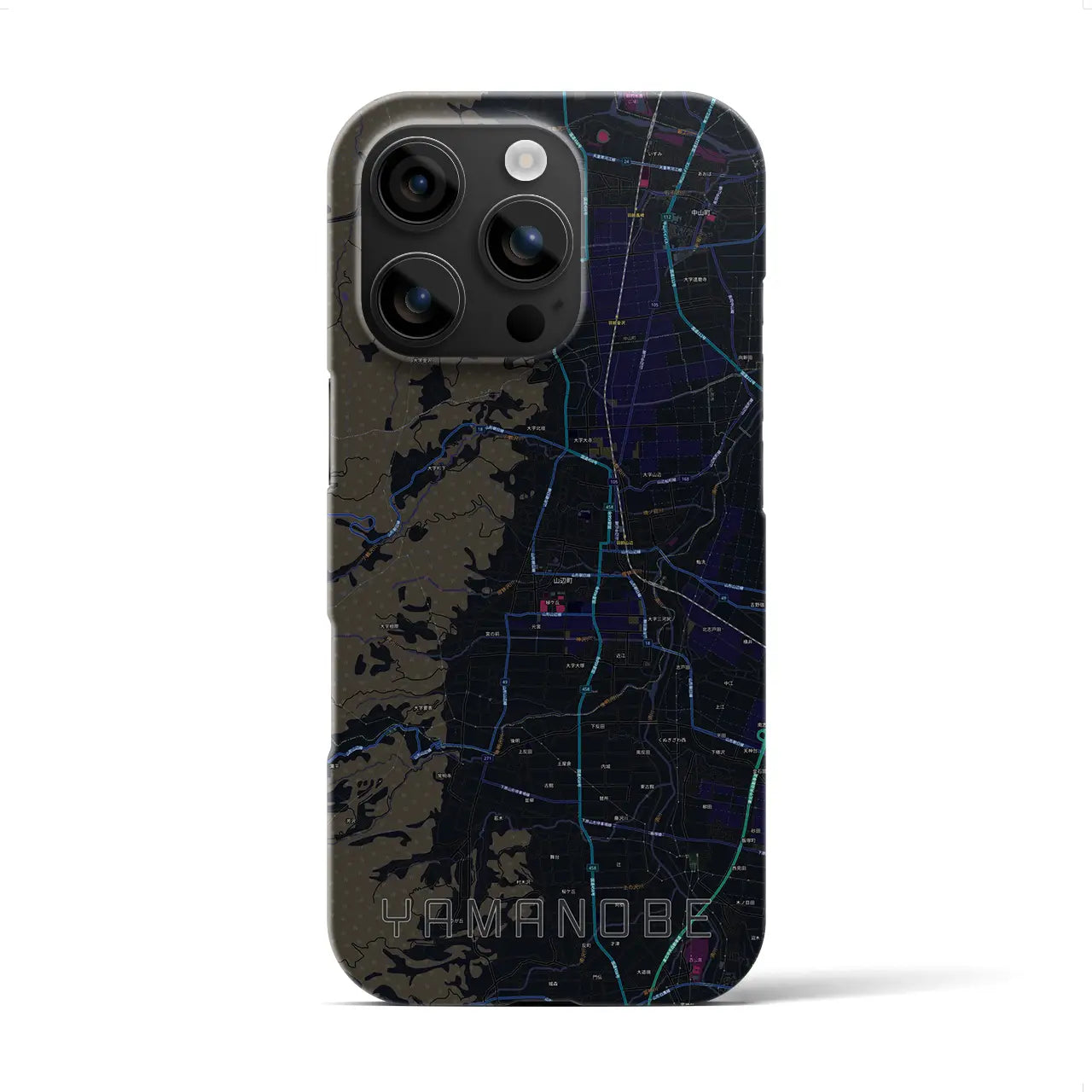 【山辺(山形県)】地図柄iPhoneケース(バックカバータイプ)