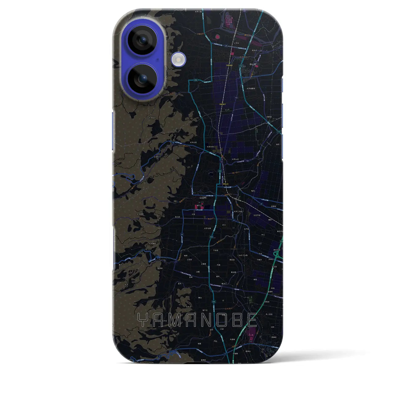 【山辺(山形県)】地図柄iPhoneケース(バックカバータイプ)