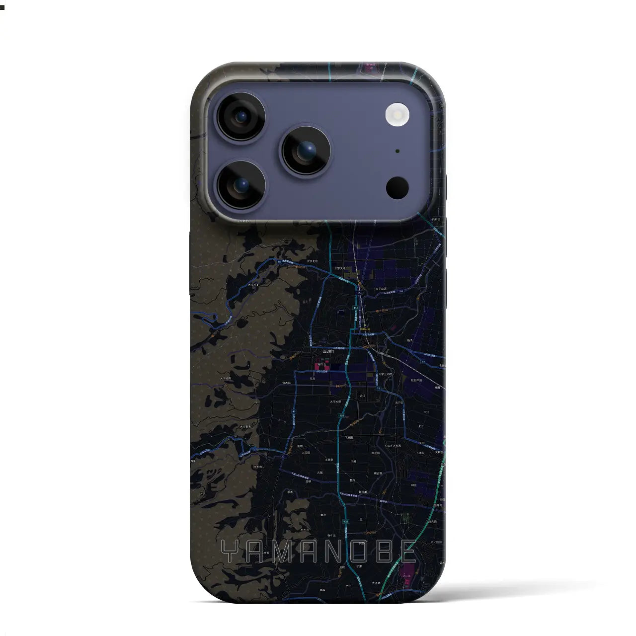 【山辺(山形県)】地図柄iPhoneケース(バックカバータイプ)