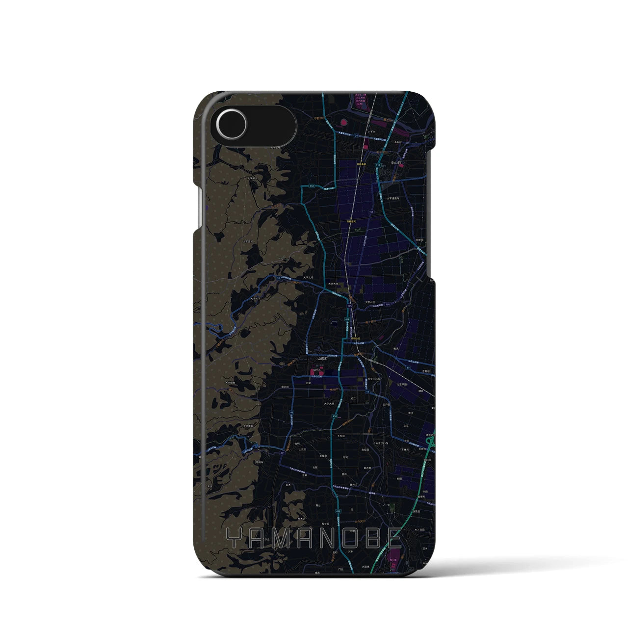 【山辺(山形県)】地図柄iPhoneケース(バックカバータイプ)