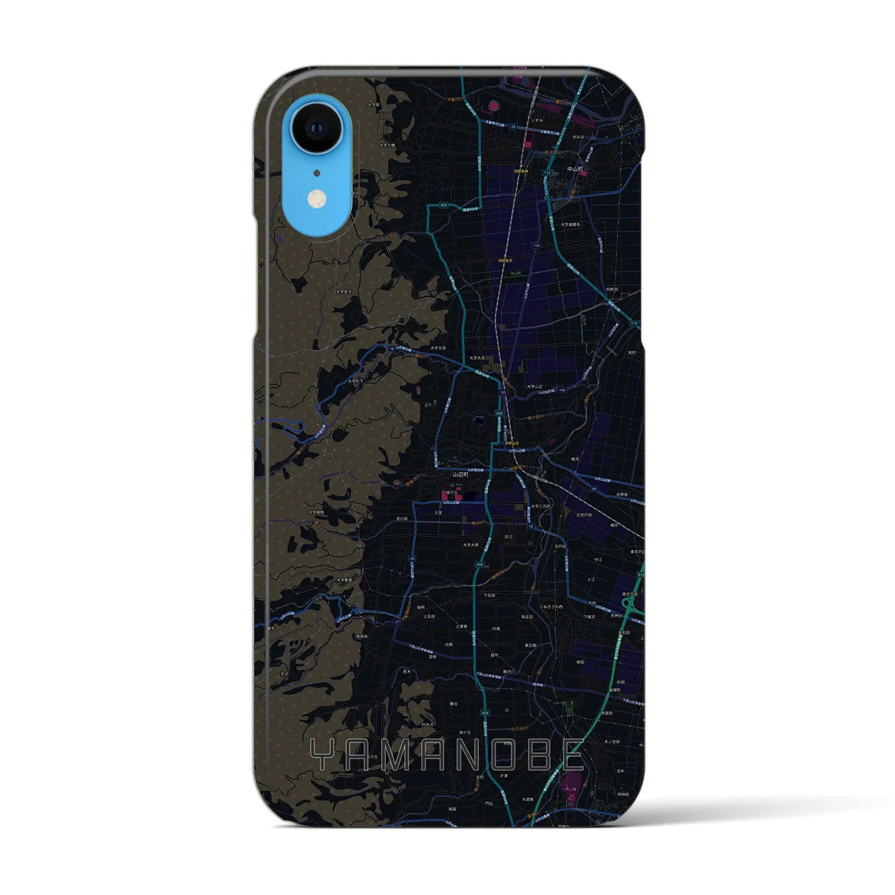 【山辺(山形県)】地図柄iPhoneケース(バックカバータイプ)
