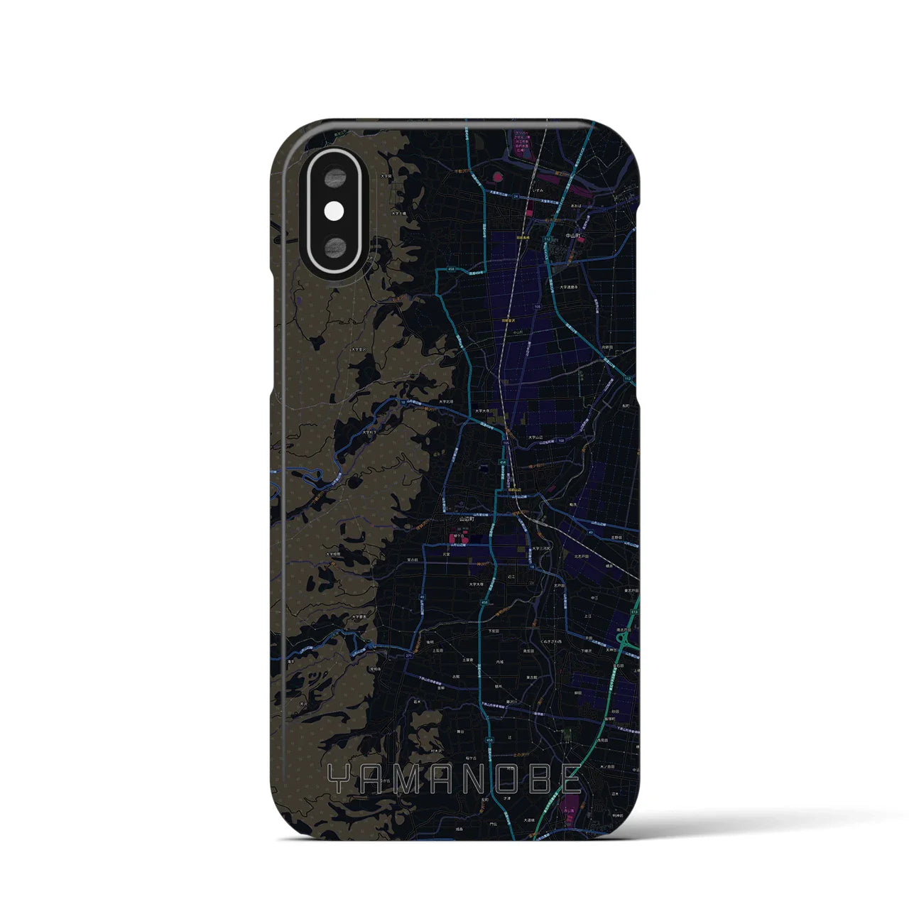 【山辺(山形県)】地図柄iPhoneケース(バックカバータイプ)