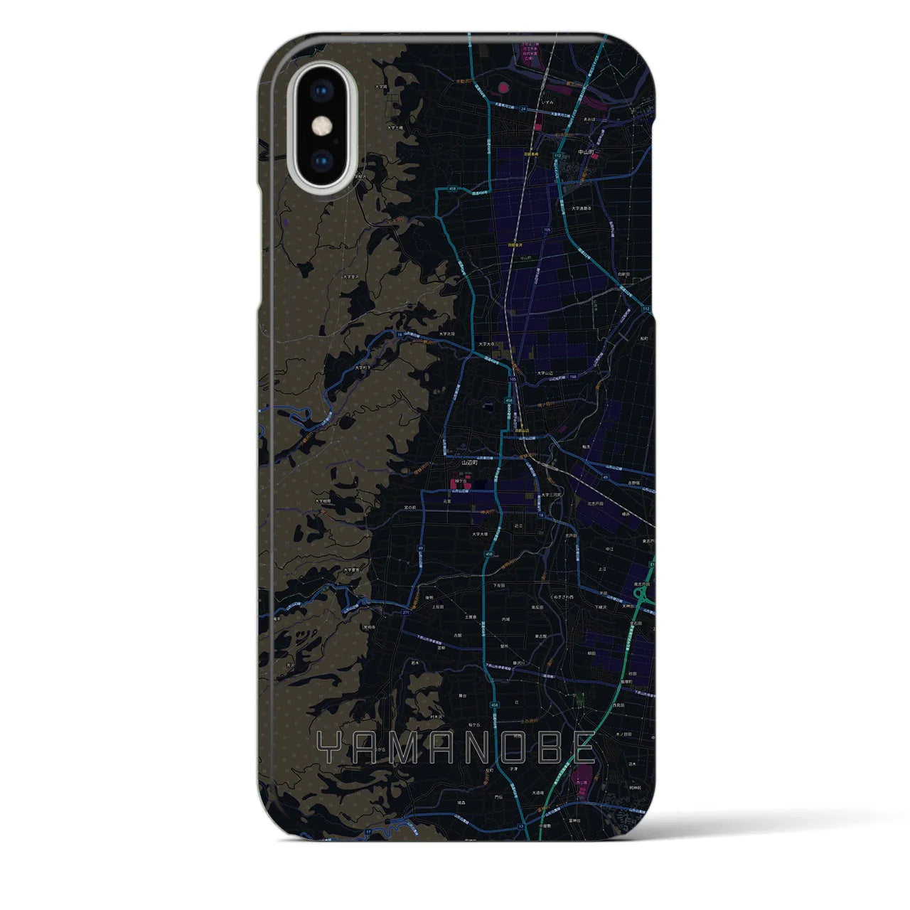 【山辺(山形県)】地図柄iPhoneケース(バックカバータイプ)