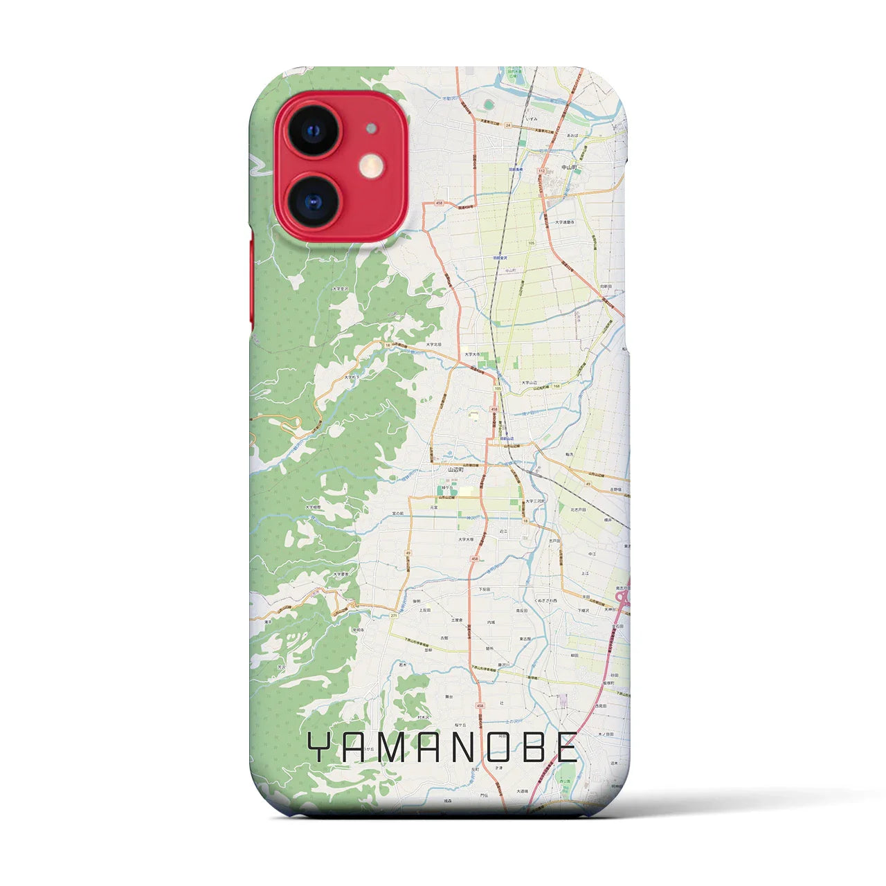 【山辺(山形県)】地図柄iPhoneケース(バックカバータイプ)