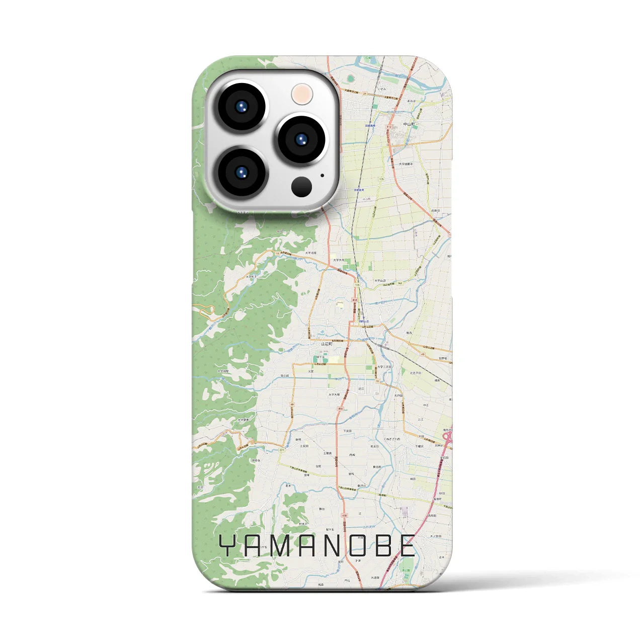 【山辺(山形県)】地図柄iPhoneケース(バックカバータイプ)