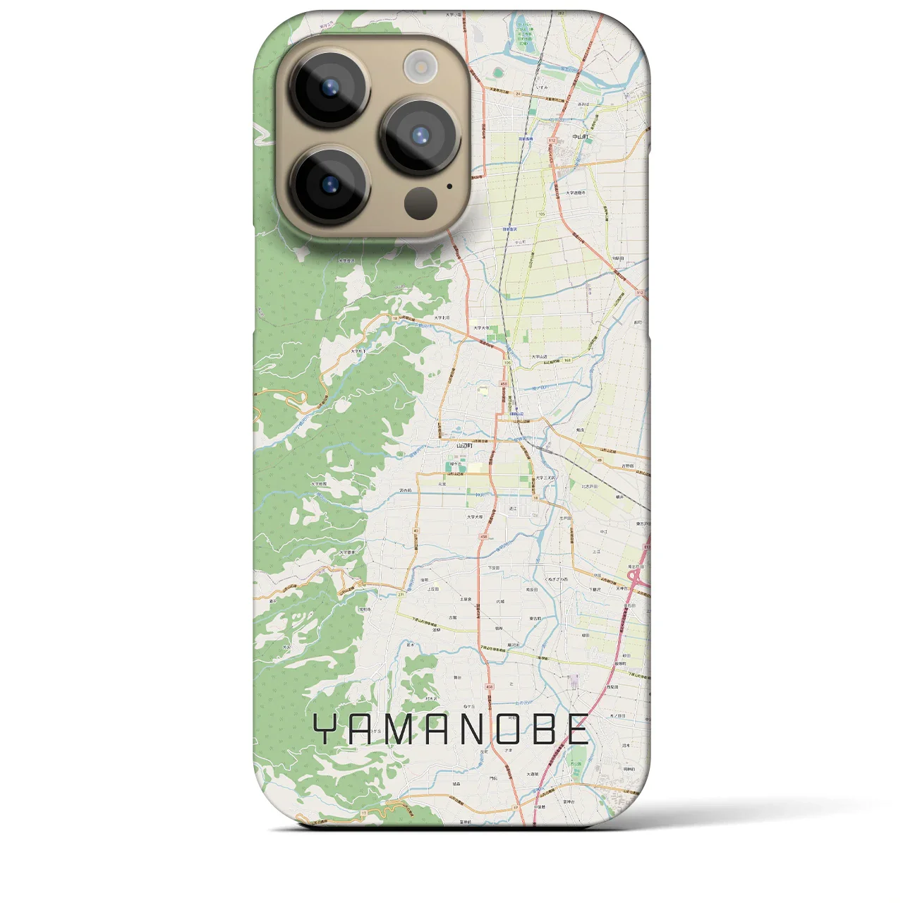 【山辺(山形県)】地図柄iPhoneケース(バックカバータイプ)