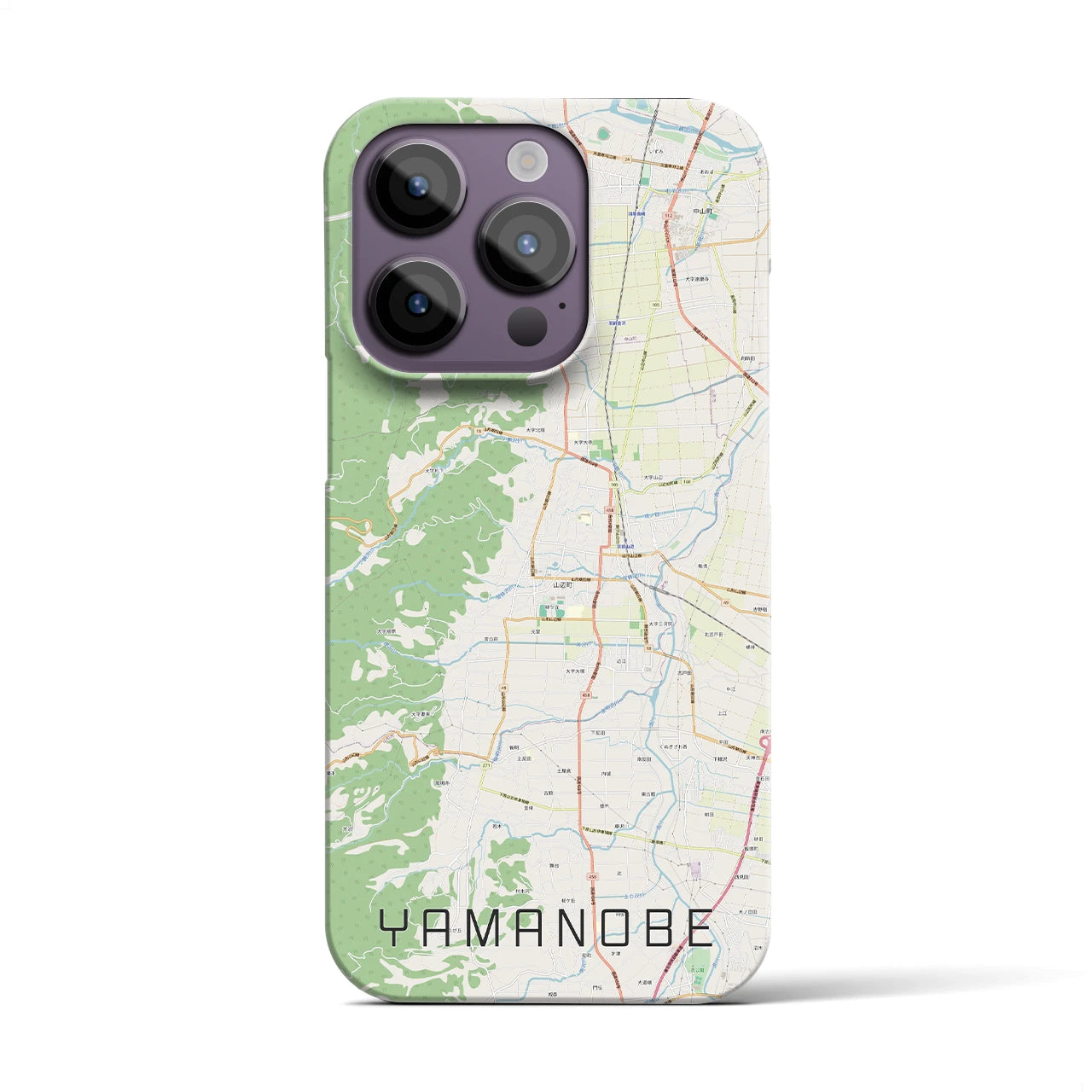 【山辺(山形県)】地図柄iPhoneケース(バックカバータイプ)