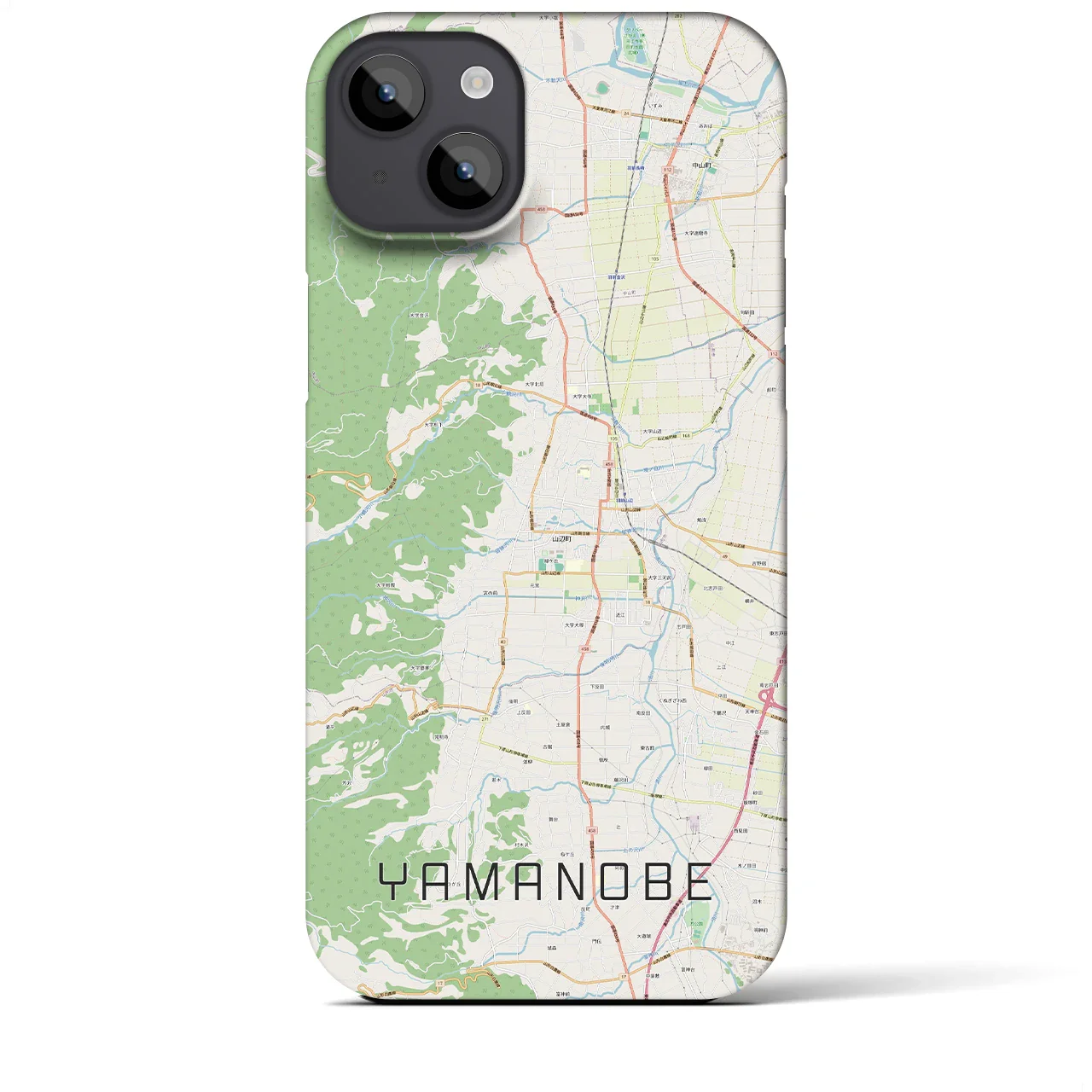 【山辺(山形県)】地図柄iPhoneケース(バックカバータイプ)