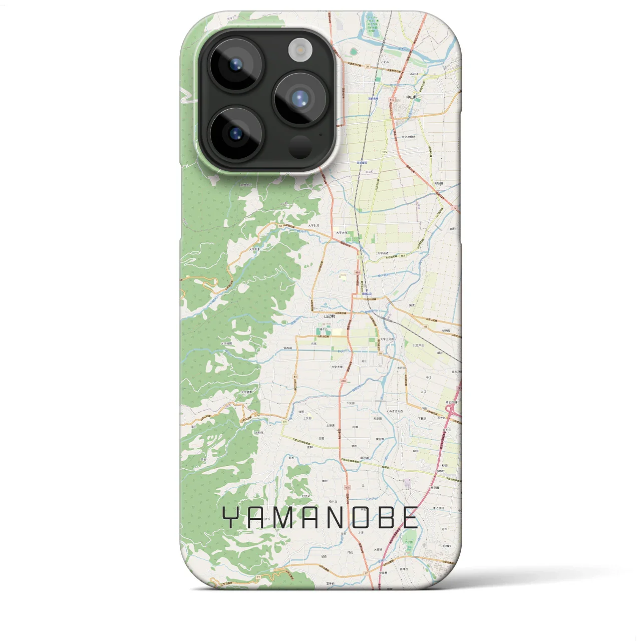 【山辺(山形県)】地図柄iPhoneケース(バックカバータイプ)