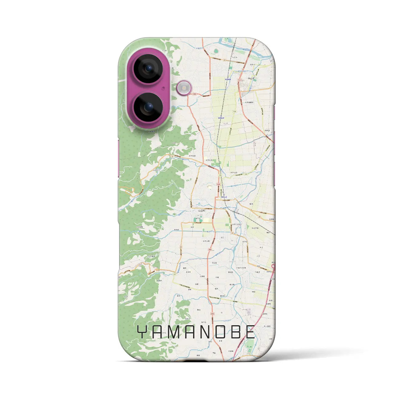 【山辺(山形県)】地図柄iPhoneケース(バックカバータイプ)