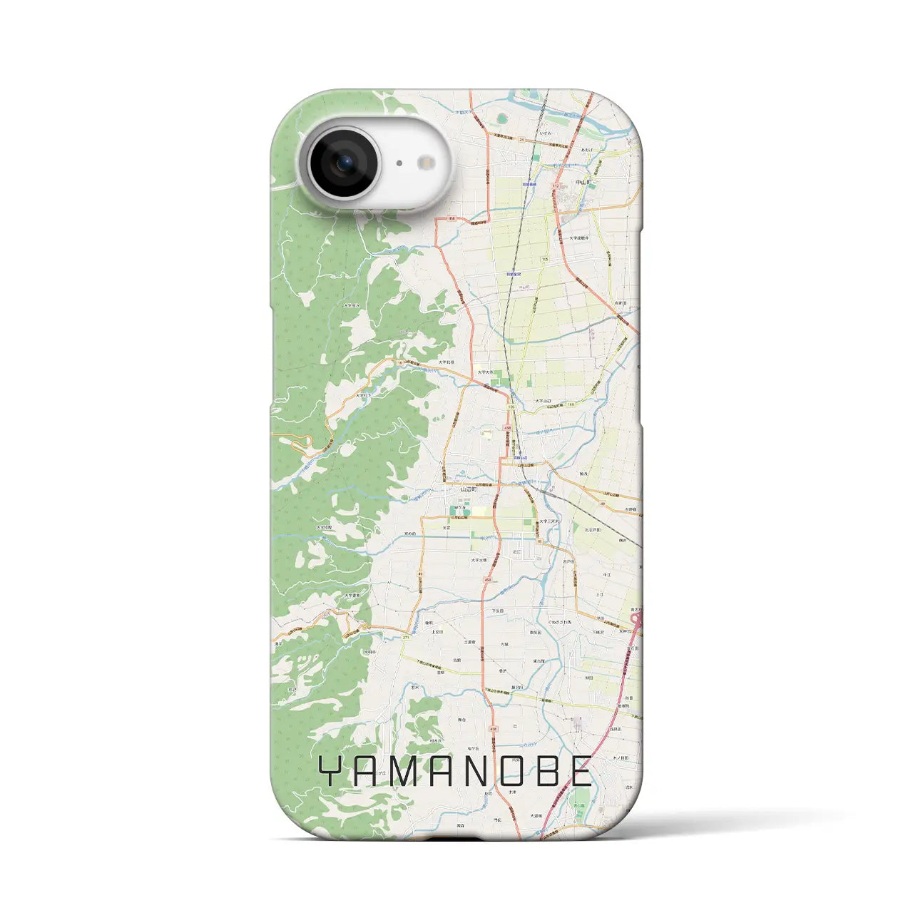 【山辺(山形県)】地図柄iPhoneケース(バックカバータイプ)