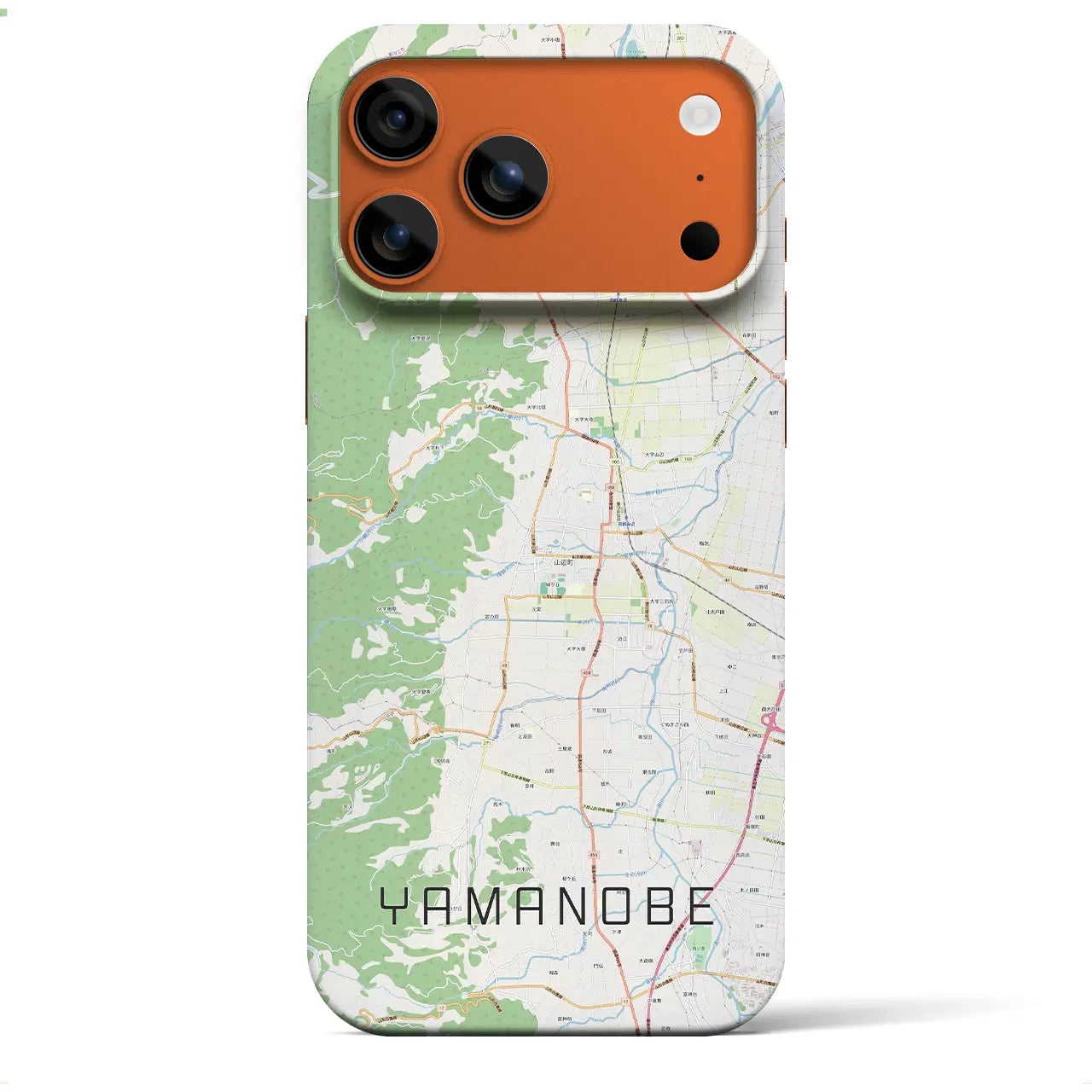 【山辺(山形県)】地図柄iPhoneケース(バックカバータイプ)
