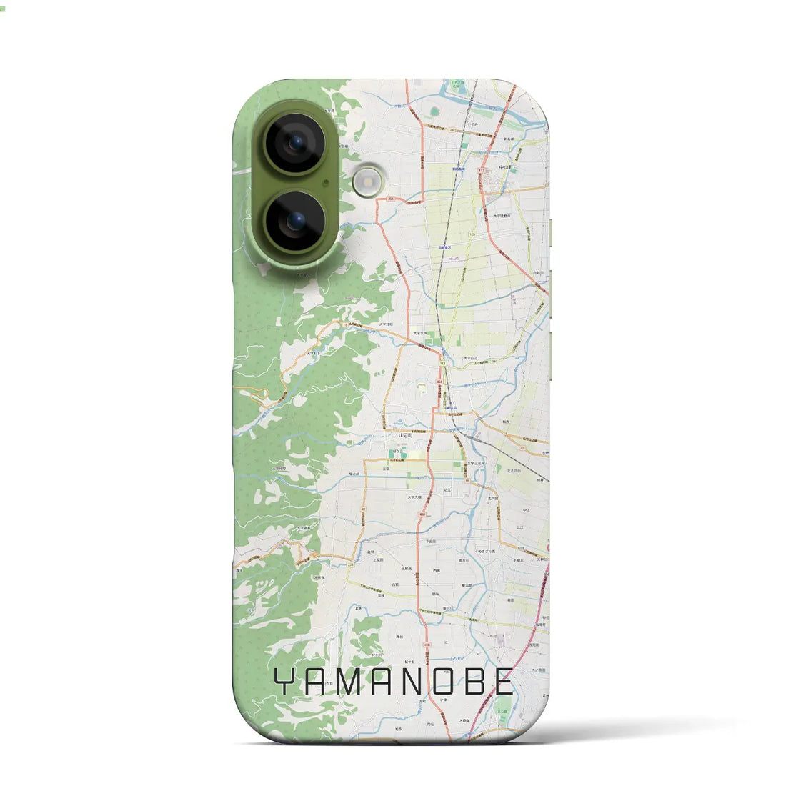 【山辺(山形県)】地図柄iPhoneケース(バックカバータイプ)ブラック・iPhone 17 Pro Max 用