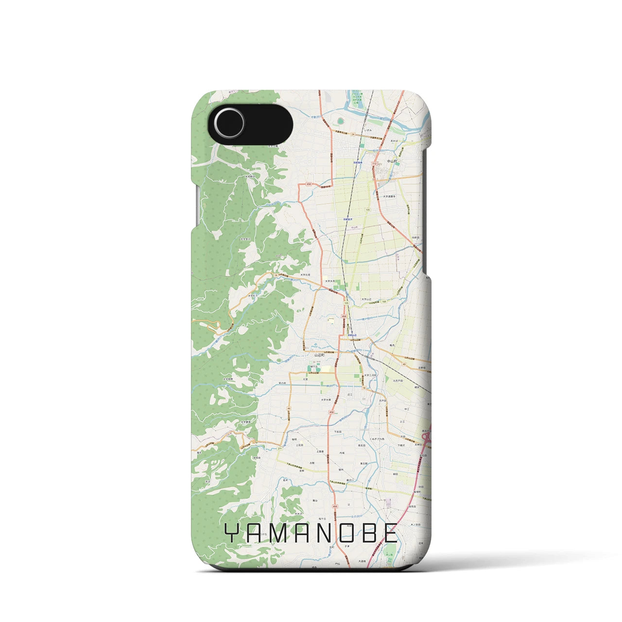 【山辺(山形県)】地図柄iPhoneケース(バックカバータイプ)