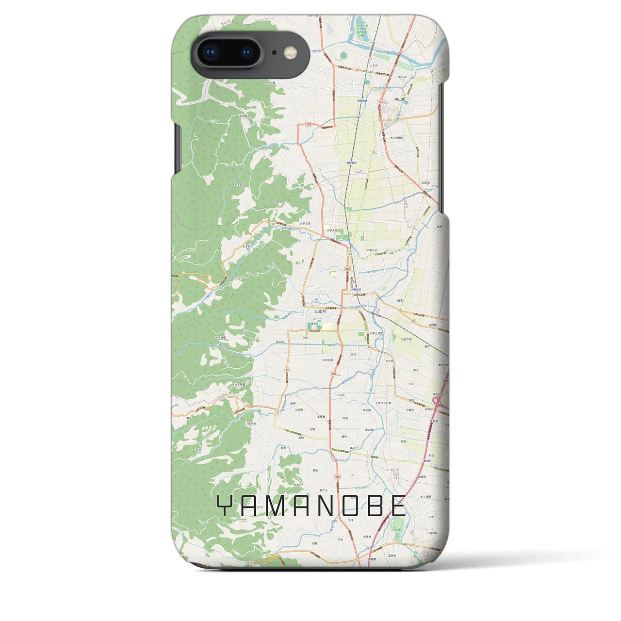 【山辺(山形県)】地図柄iPhoneケース(バックカバータイプ)