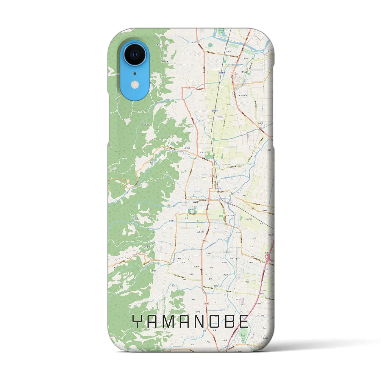【山辺(山形県)】地図柄iPhoneケース(バックカバータイプ)