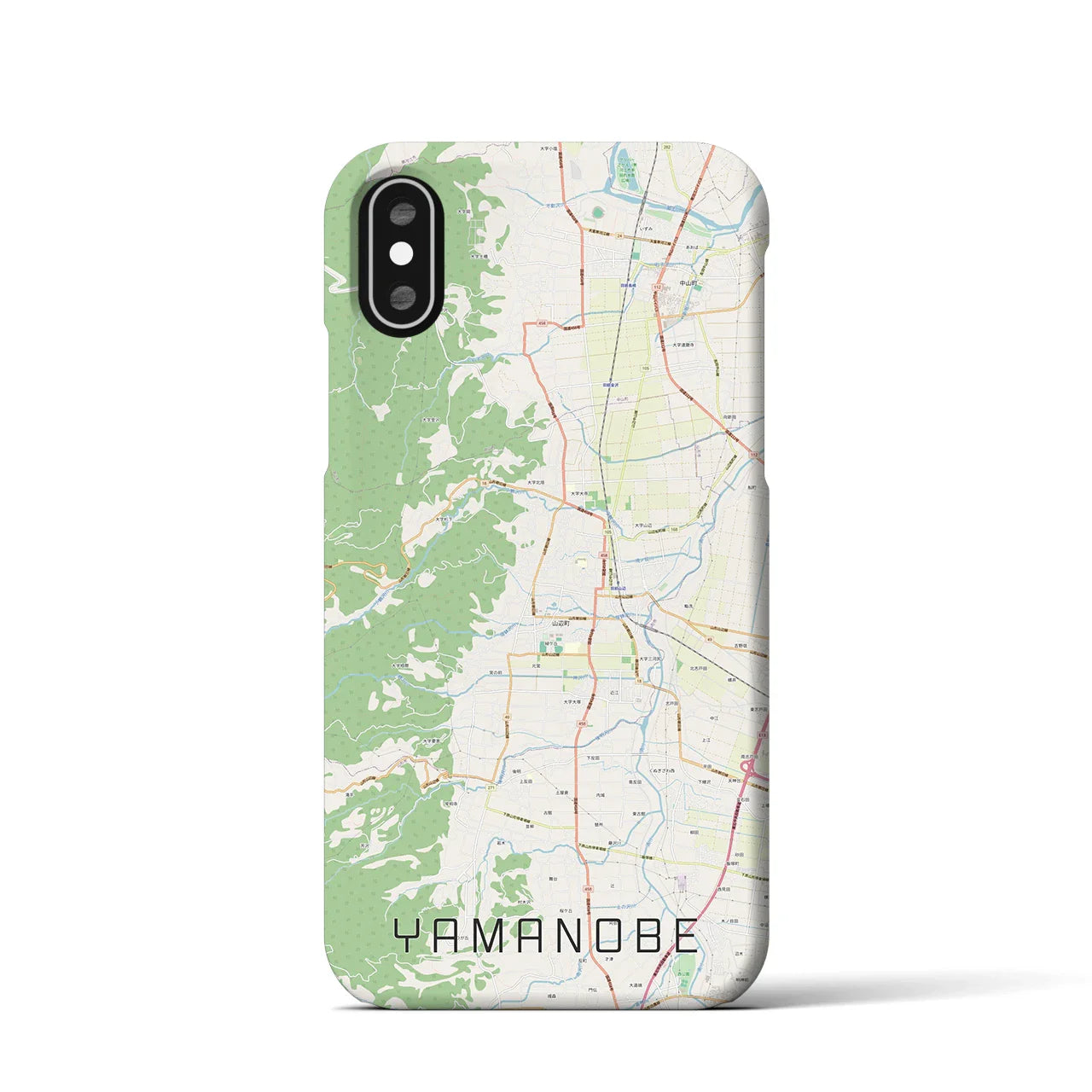 【山辺(山形県)】地図柄iPhoneケース(バックカバータイプ)