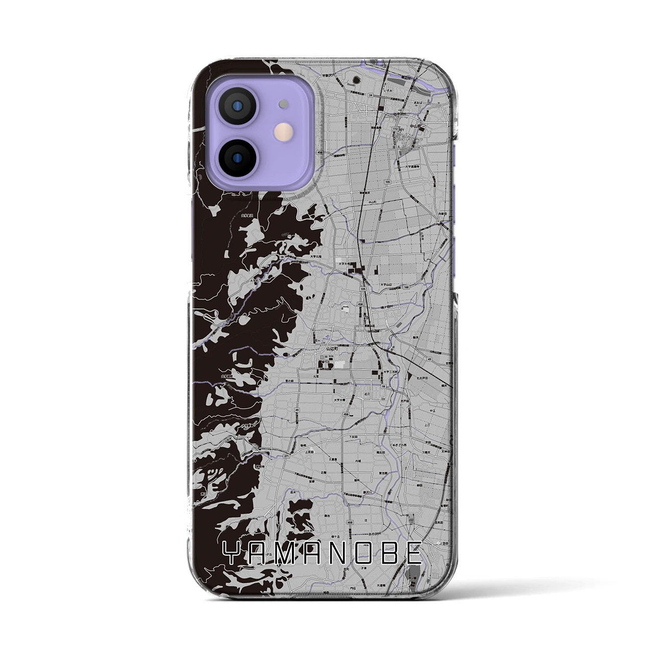 【山辺(山形県)】地図柄iPhoneケース(クリアタイプ)