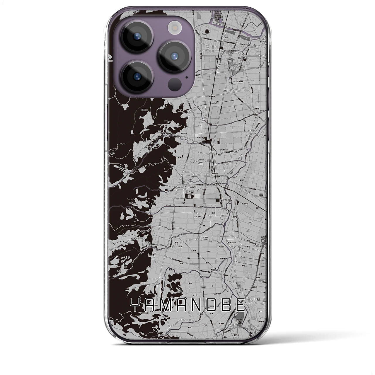 【山辺(山形県)】地図柄iPhoneケース(クリアタイプ)