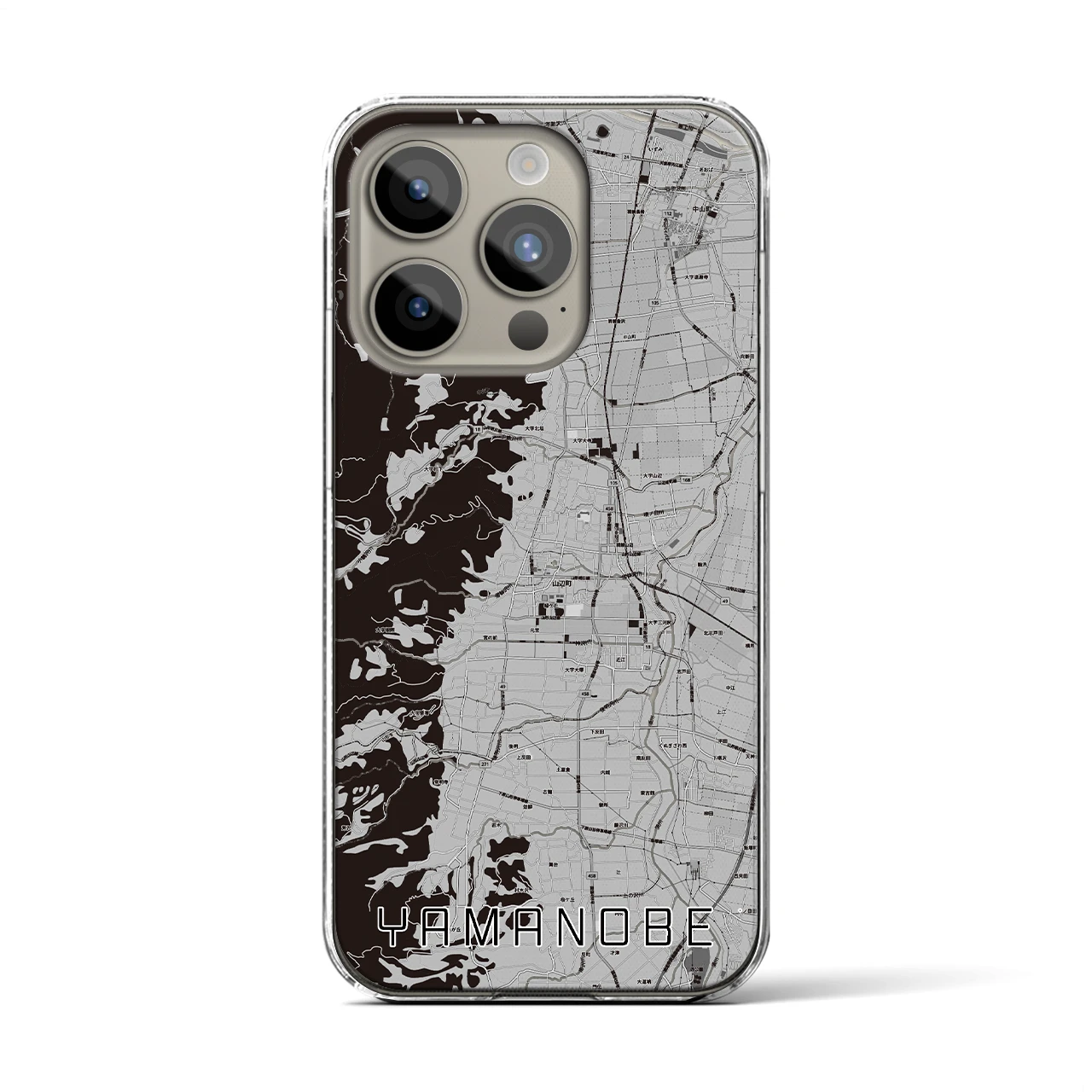 【山辺(山形県)】地図柄iPhoneケース(クリアタイプ)