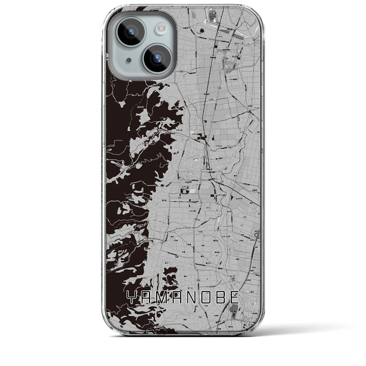 【山辺(山形県)】地図柄iPhoneケース(クリアタイプ)