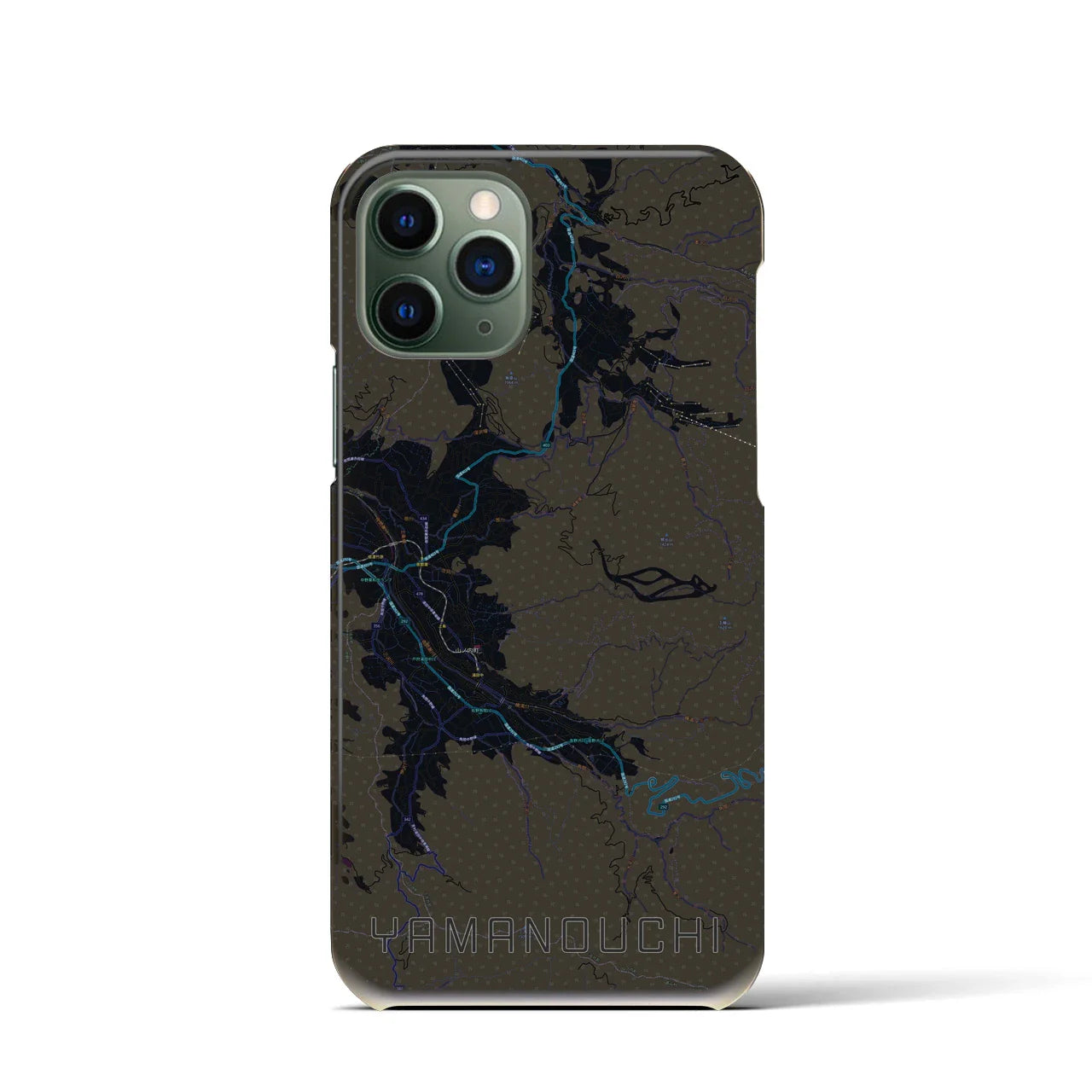 【山ノ内(長野県)】地図柄iPhoneケース(バックカバータイプ)
