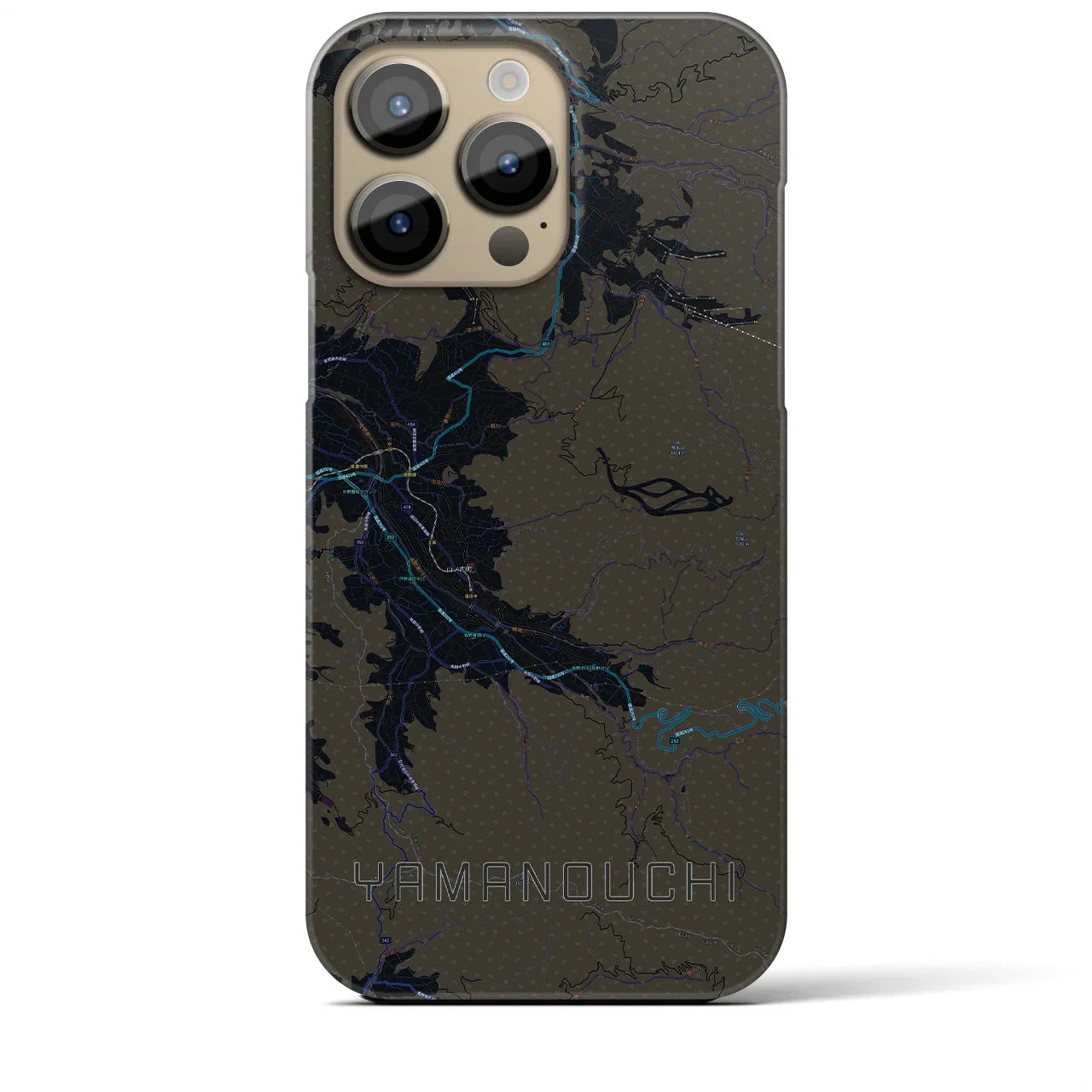 【山ノ内(長野県)】地図柄iPhoneケース(バックカバータイプ)
