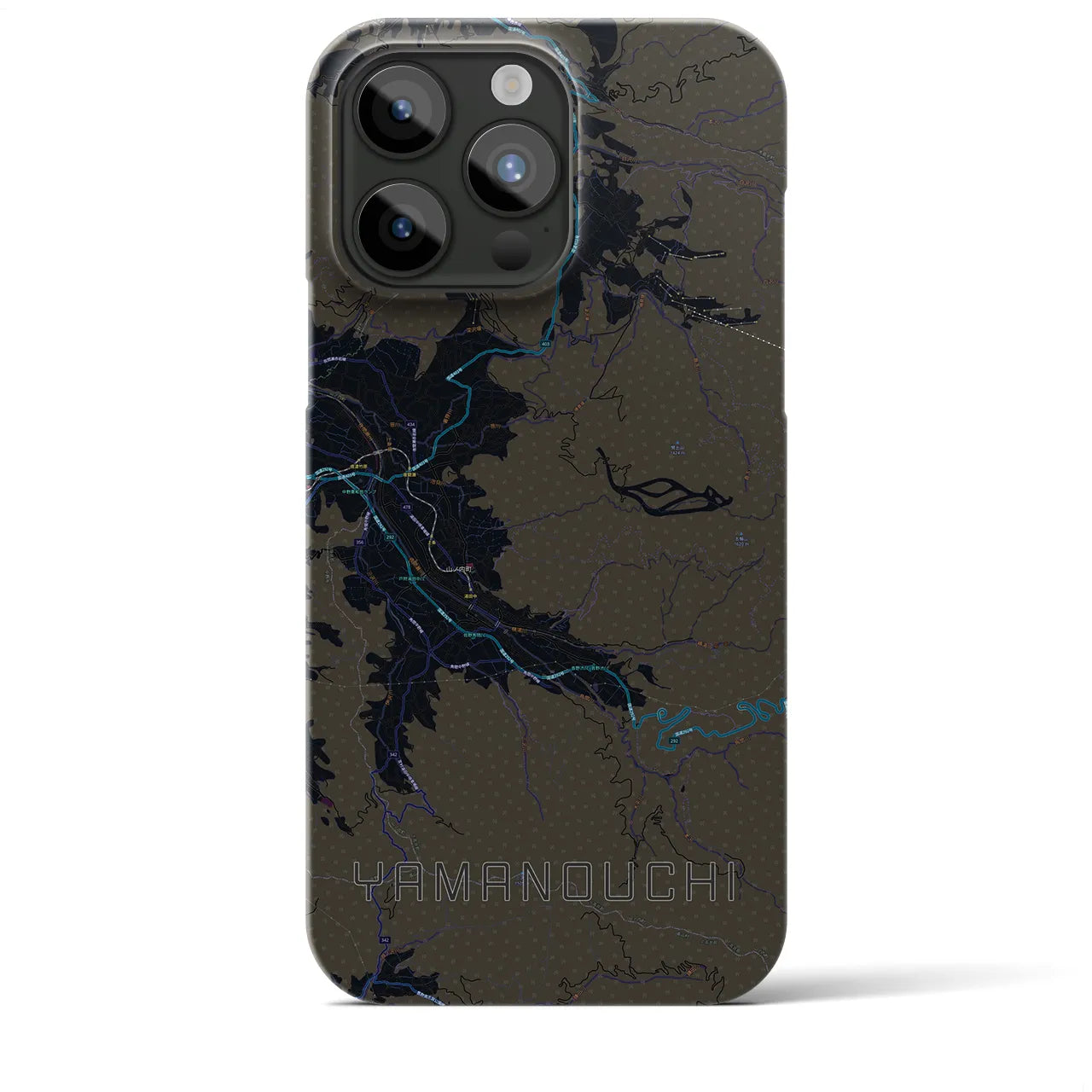 【山ノ内(長野県)】地図柄iPhoneケース(バックカバータイプ)