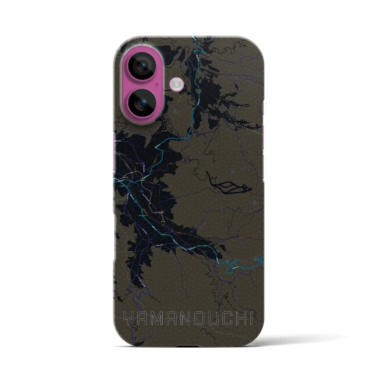 【山ノ内(長野県)】地図柄iPhoneケース(バックカバータイプ)