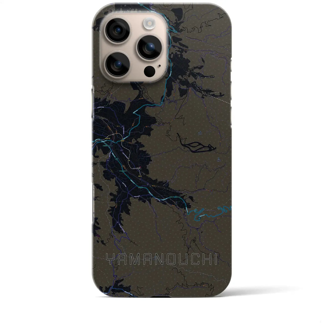 【山ノ内(長野県)】地図柄iPhoneケース(バックカバータイプ)