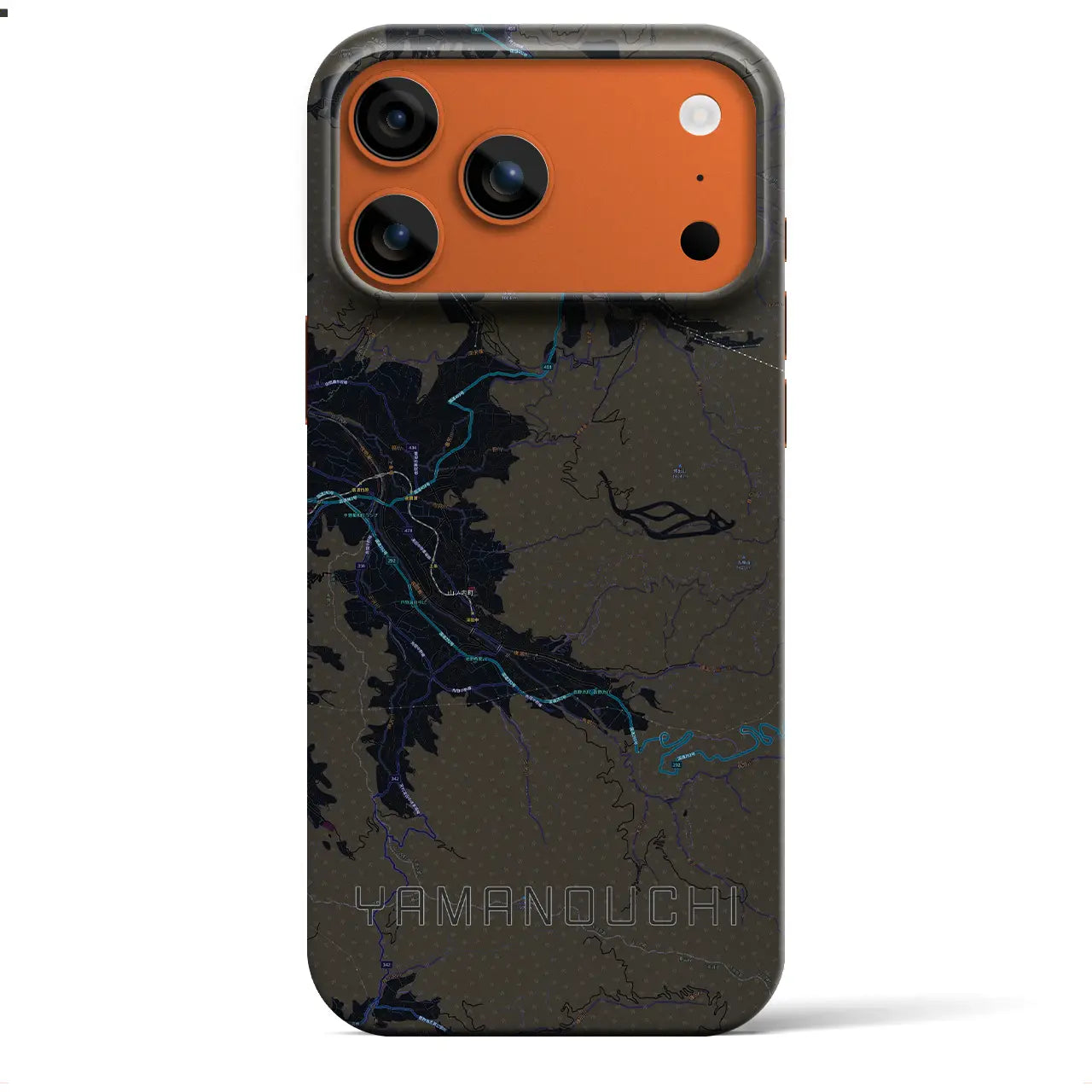 【山ノ内(長野県)】地図柄iPhoneケース(バックカバータイプ)