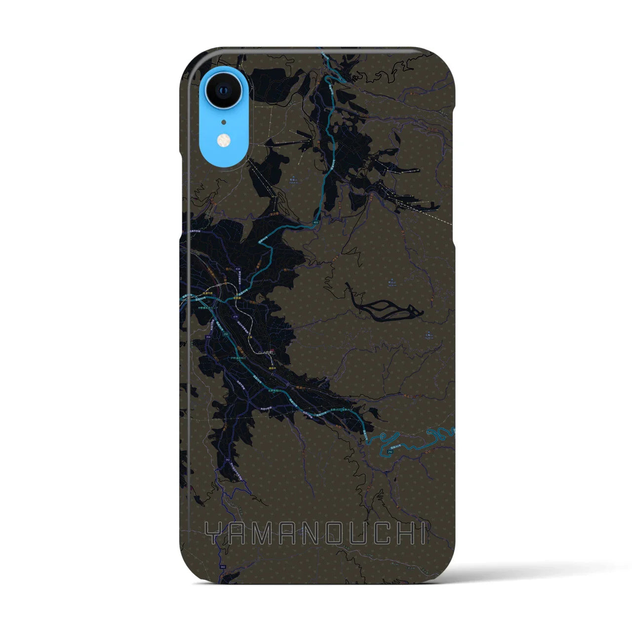 【山ノ内(長野県)】地図柄iPhoneケース(バックカバータイプ)