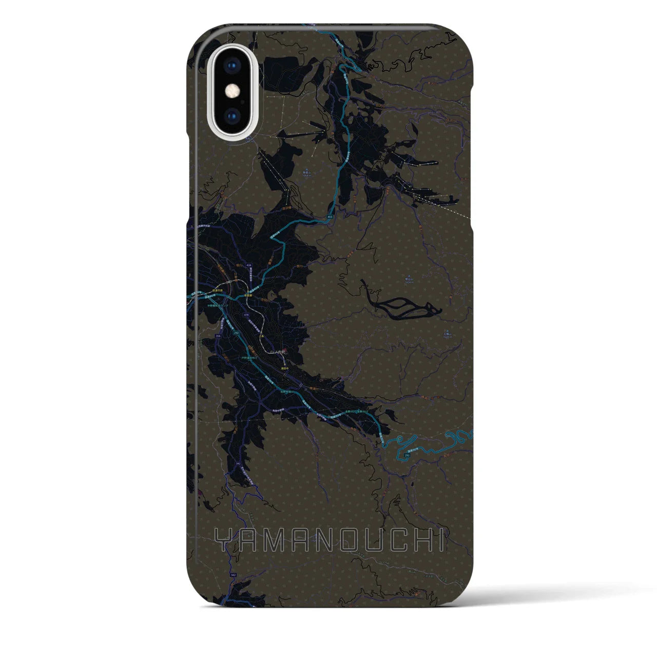 【山ノ内(長野県)】地図柄iPhoneケース(バックカバータイプ)