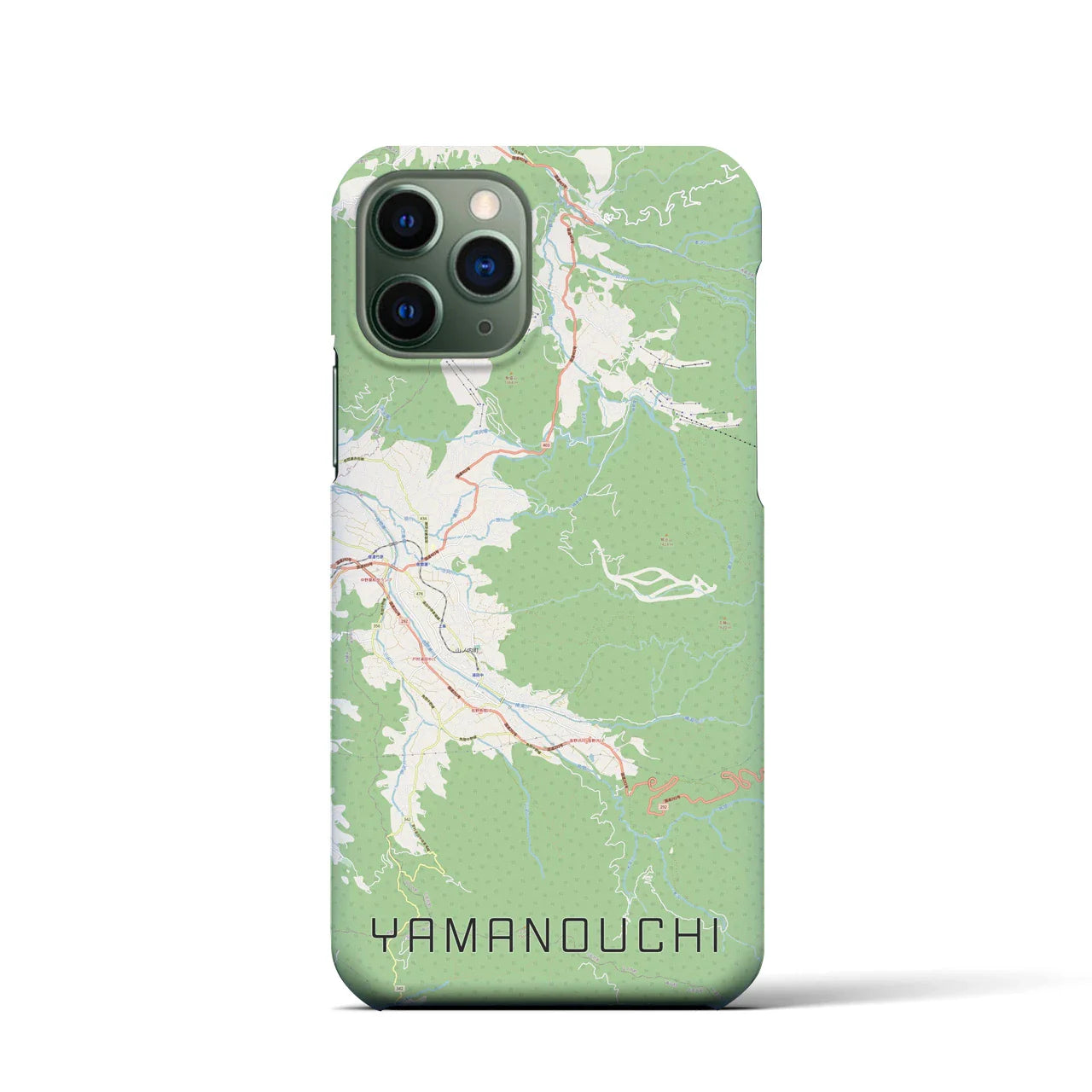 【山ノ内(長野県)】地図柄iPhoneケース(バックカバータイプ)