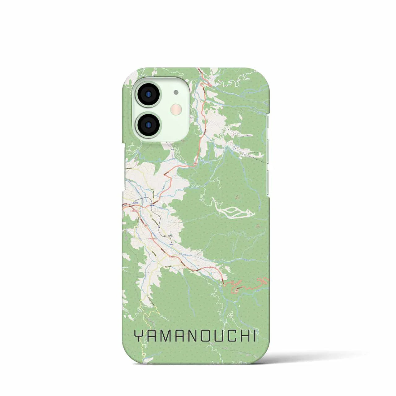 【山ノ内(長野県)】地図柄iPhoneケース(バックカバータイプ)