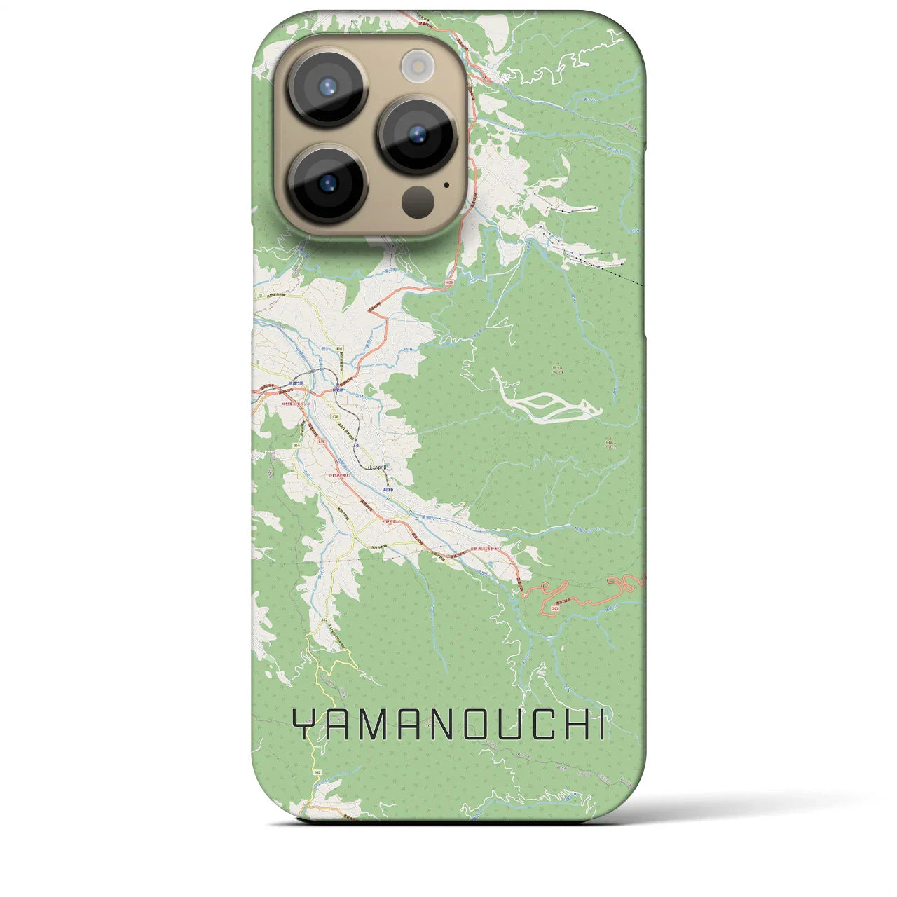 【山ノ内(長野県)】地図柄iPhoneケース(バックカバータイプ)