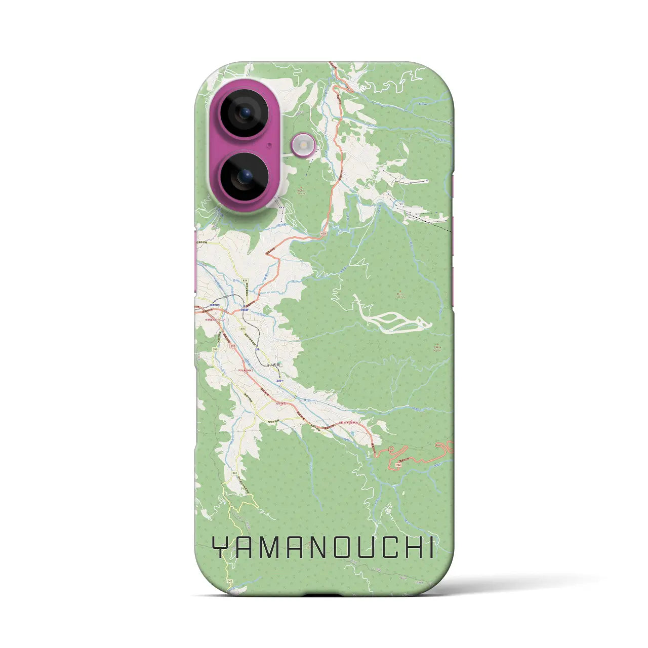 【山ノ内(長野県)】地図柄iPhoneケース(バックカバータイプ)