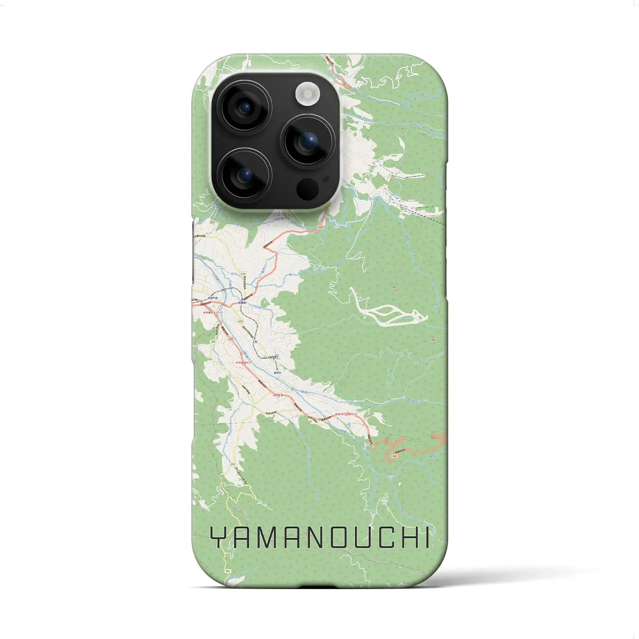 【山ノ内(長野県)】地図柄iPhoneケース(バックカバータイプ)