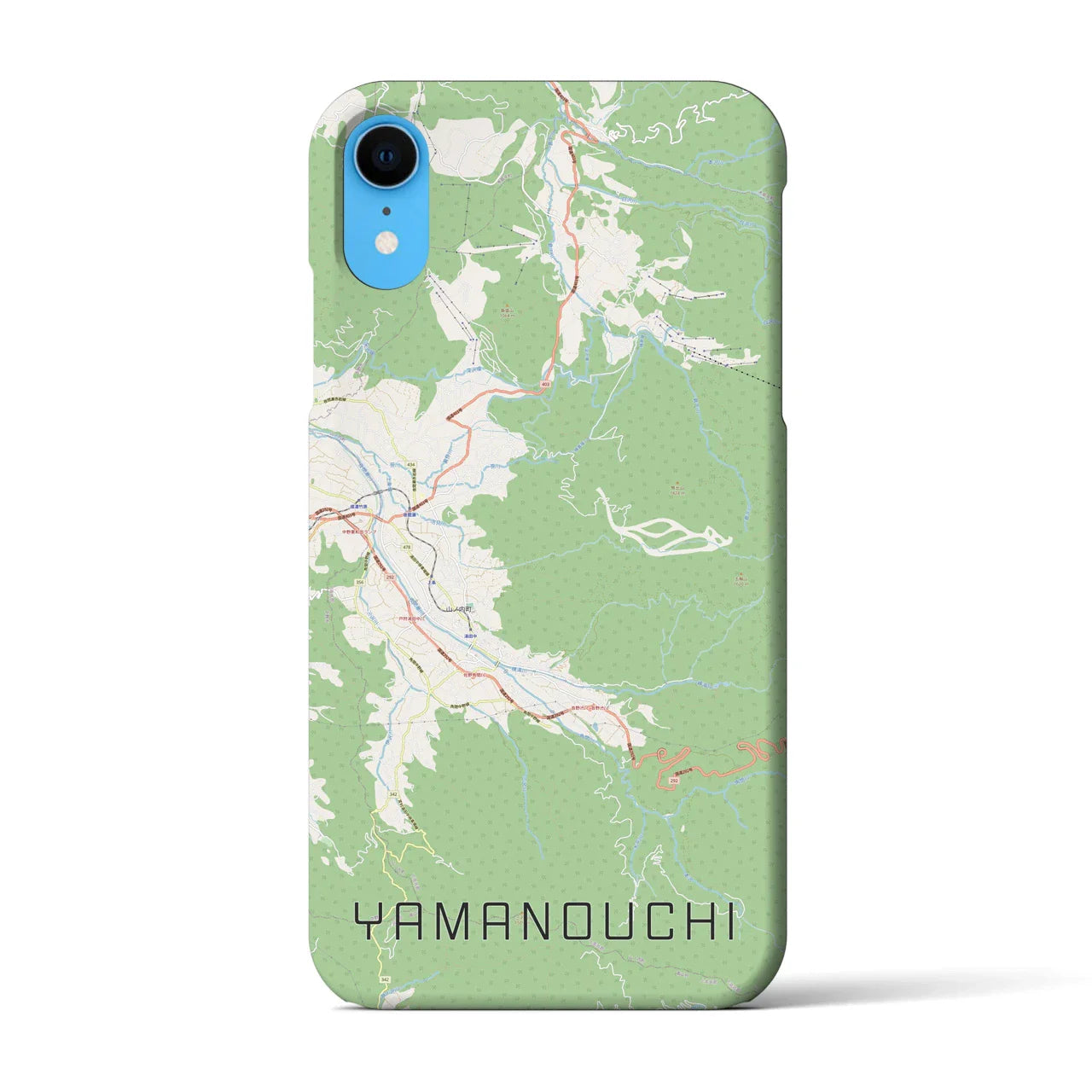 【山ノ内(長野県)】地図柄iPhoneケース(バックカバータイプ)
