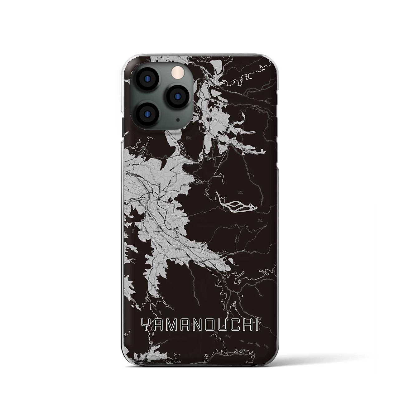 【山ノ内(長野県)】地図柄iPhoneケース(クリアタイプ)