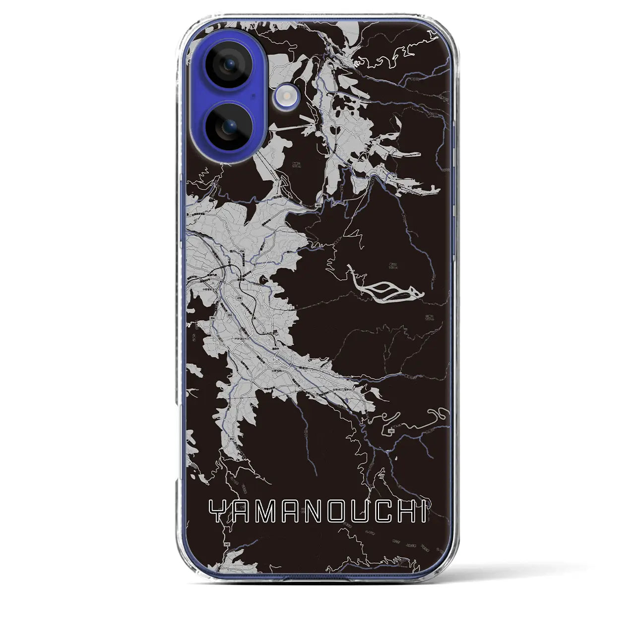 【山ノ内(長野県)】地図柄iPhoneケース(クリアタイプ)